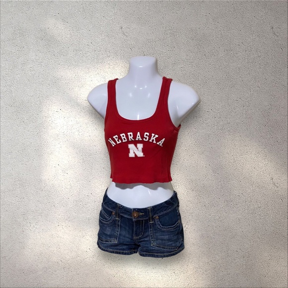Nebraska Red Cropped Tank Top - Picture 2 of 5